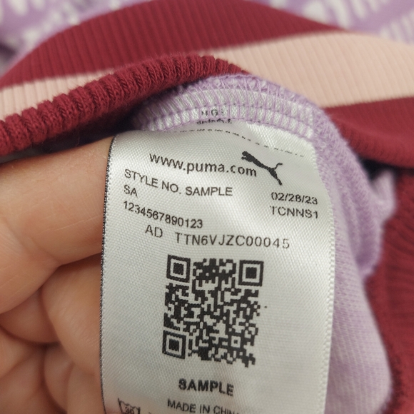 PUMA x lemlem geometric zipped Cropped jacket Size Small Vivid Violet - Picture 9 of 12